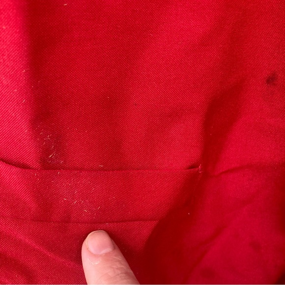 Vintage Gourmet Pocket Change red button down vest as is - Picture 8 of 10